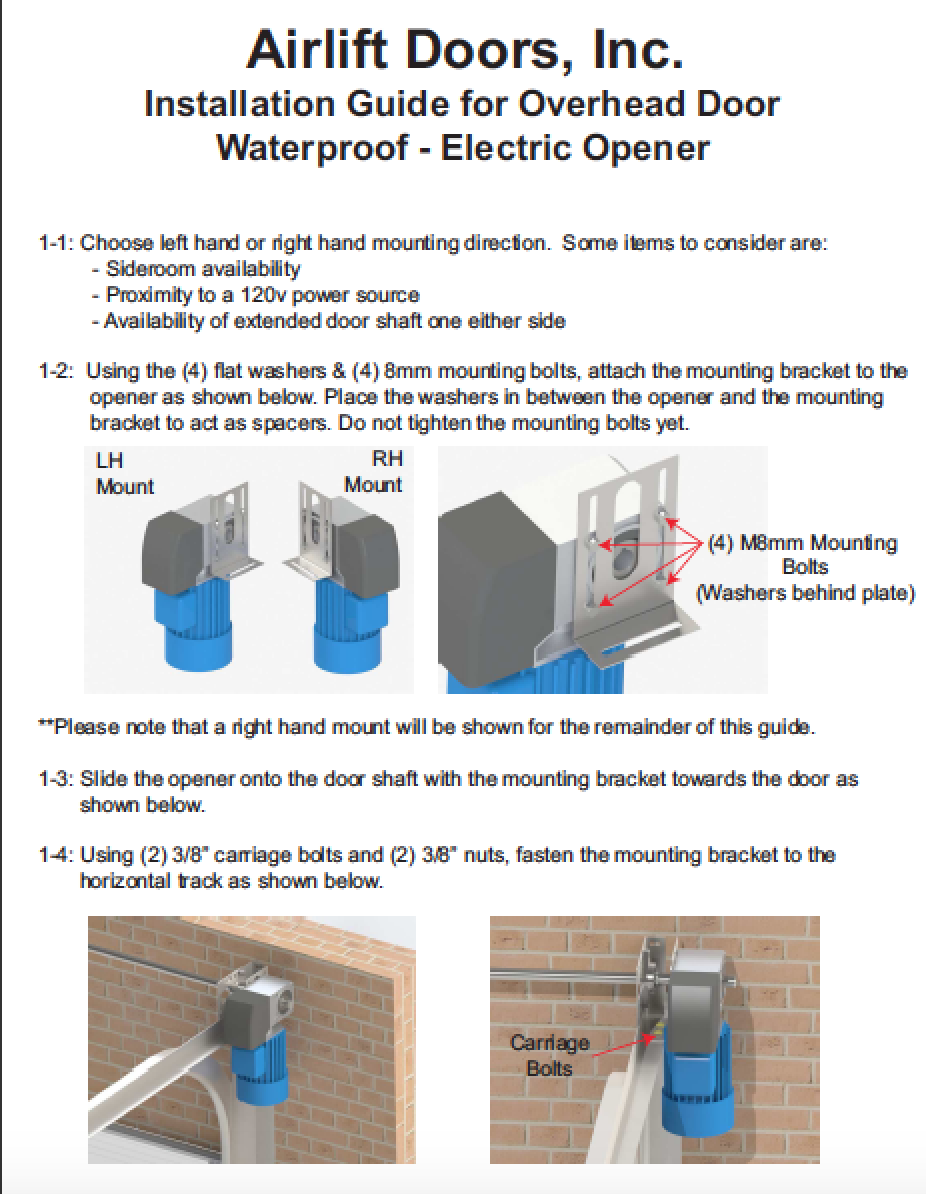 Waterproof Electric Motor Install Guide